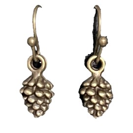 Little Bronze Pinecone Earrings Nature Jewelry Earrings for Women #3298FE332