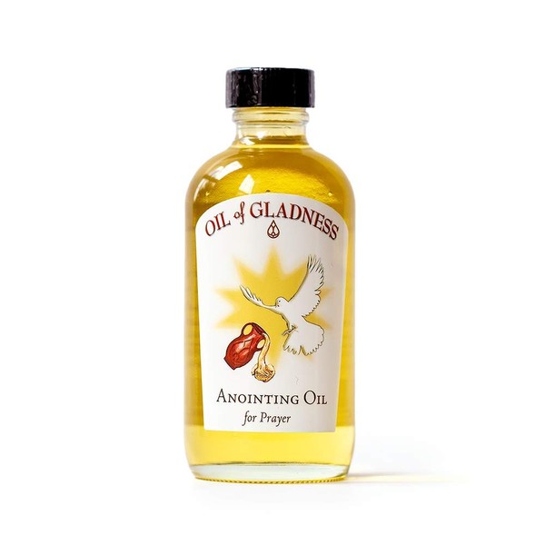 Oil of Gladness Frankincense and Myrrh Anointing Oil - Oil for Daily Prayer, Ceremonies, and Blessings 4 oz