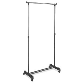Whitmor Ebony Chrome Adjustable Garment Rack