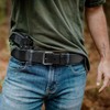 YOETEY Leather Gun Belt for Men - 1.5" Black Concealed