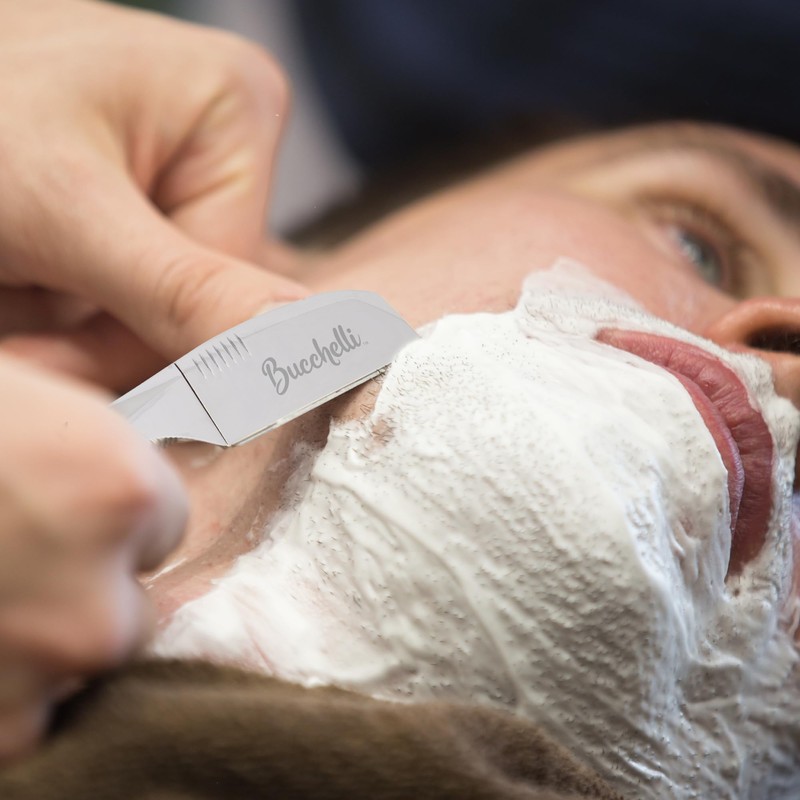 Bucchelli Black Straight Razor W/Pack Of 10 Blades-R29bk