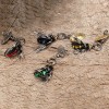 Juego De Señuelos Para Pescar Insectos Con Mosca, 5 Unidades