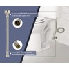 HIGHCRAFT 12 Inch Flexible Toilet Water Supply Line Braided Stainless