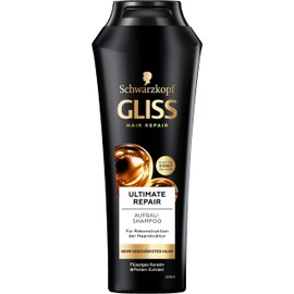 Gliss Shampoo Ultimate Repair (250 ml), Hair Shampoo for Heavily Damaged Hair, Keratin Shampoo Repairs Hair Damage and Replenishes Keratin Stock