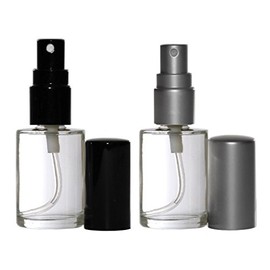 Riverrun Perfume Atomizers Empty Refillable Round Glass Bottles Black and Matte Silver Sprayers 1/2 oz 15ml (5 of each color)