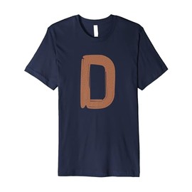 Creative Bold Leather Letter D - Design - Alphabet - Marker Premium T-Shirt