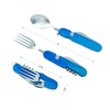 Cluck 6-in-1 Multi-Function Camping Flatware Utensil Folding Knife Cutlery Detachable
