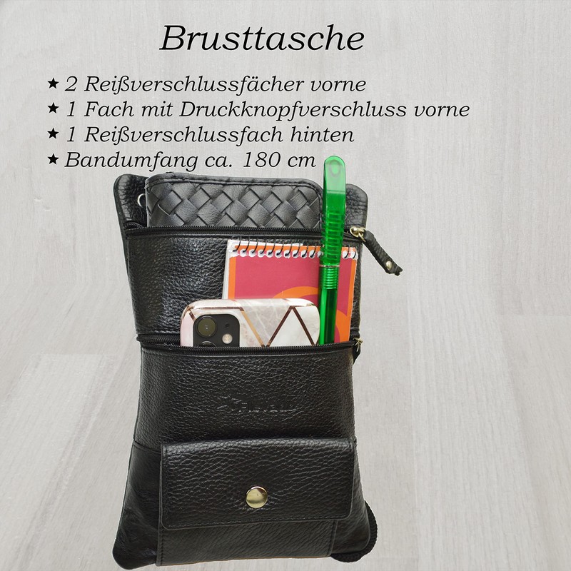flevado Unisex Versatile Neck Pouch Kids Shoulder Bag Organiser, black,