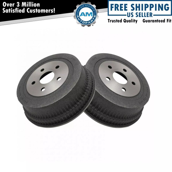 AM Autoparts Front Brake Drum Pair for Ford Mercury 10