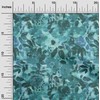 oneOone Rayon Turquoise Blue Fabric Abstract Floral Sewing Material Print
