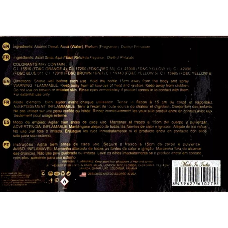 CREATION LAMIS LAMIS DARK BLACK OUD EAU DE TOILETTE SPRAY