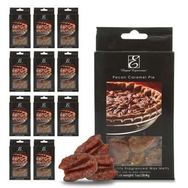 Hosley's Set of 12 Pecan Caramel Pie Decorative Wax Melts - 1oz Each / 12 oz total. Hand poured wax Infused with Essential Oils