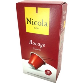 Box of 10 Nespresso Compatible Capsules Pods NICOLA Bocage - Premium Portuguese Coffee - Best Quality