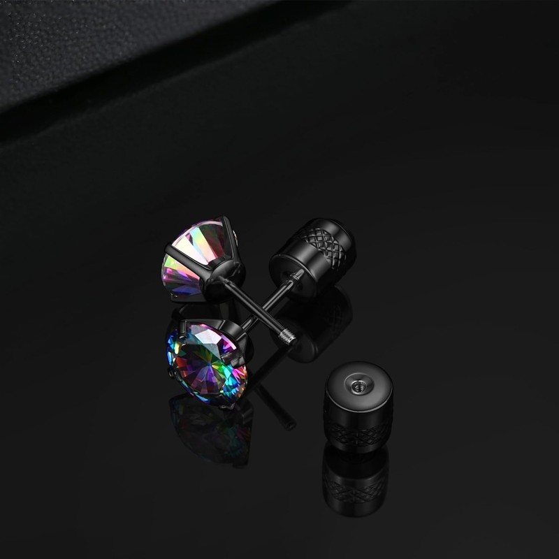 ORAZIO G23 Implant Grade Titanium Piercing Screw Back Earrings 20G