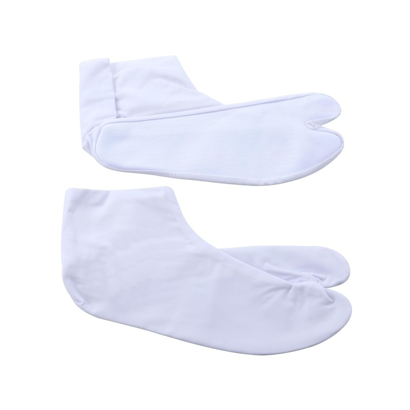 Sarasa Broad Tabi Socks, Unisex, 4-Piece Kofobe, White Tabi Socks,