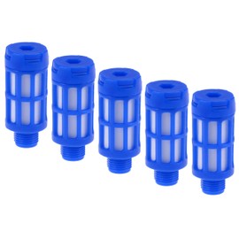 Pneumatic Silencer 1/8 Inch Plastic Set of 5 Industrial Quality (5, Plastic 1/8 Inch)