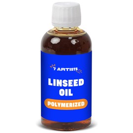 7 Artists Premium Linseed Oil for Oil Paints, 250 ml Bottle, Polymerised, Linseed Oil for Oil Paint, Linseed Oil Paints for Painting & Art