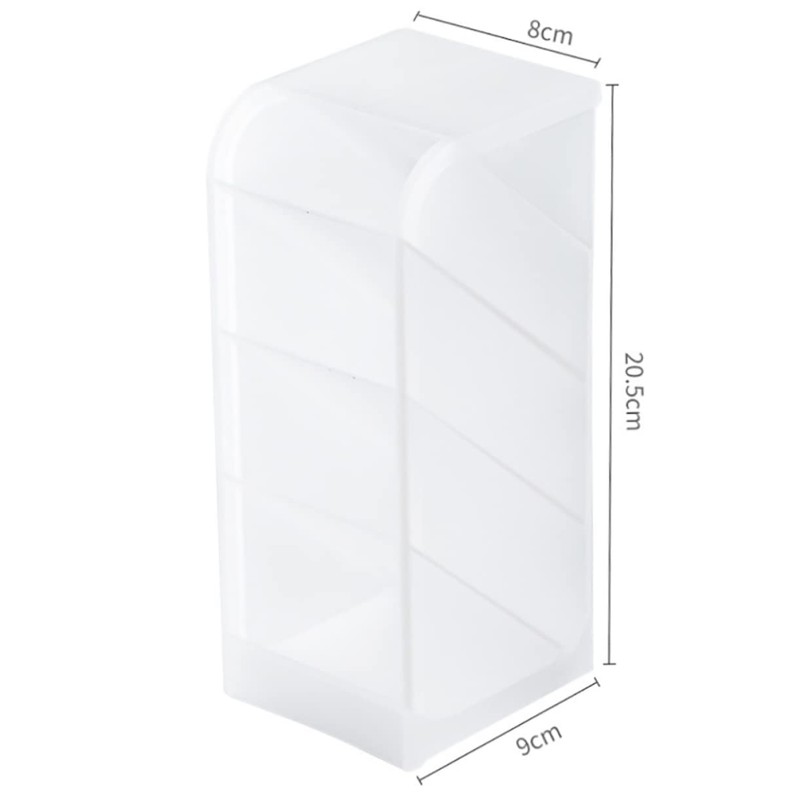 DOITOOL Multifunctional Transparent Four Desktop Organizer Space Saving Storage Box