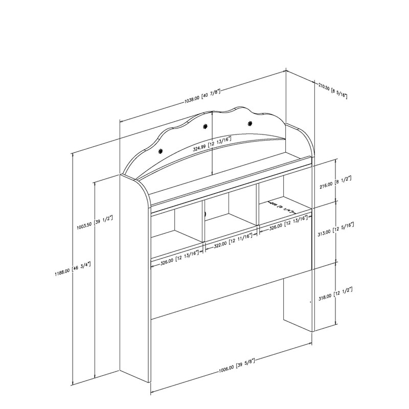 South Shore headboard, Twin, White