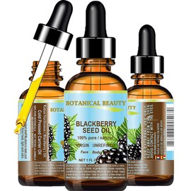 Botanical Beauty BLACKBERRY SEED OIL 100% Pure Natural Virgin Unrefined Cold Pressed Undiluted Carrier Oil. 1 Fl. oz -30 ml. for Face, Skin, Body, Hair, Lip, Nails