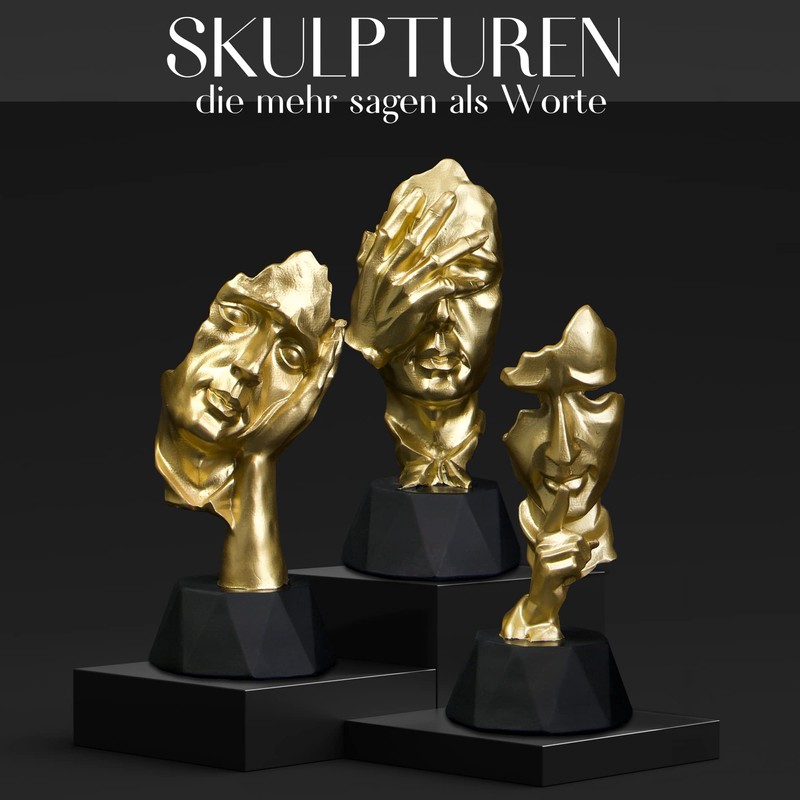 Perfekto24 Sculptures Decorative Modern – Sculptures in Gold – Thinker