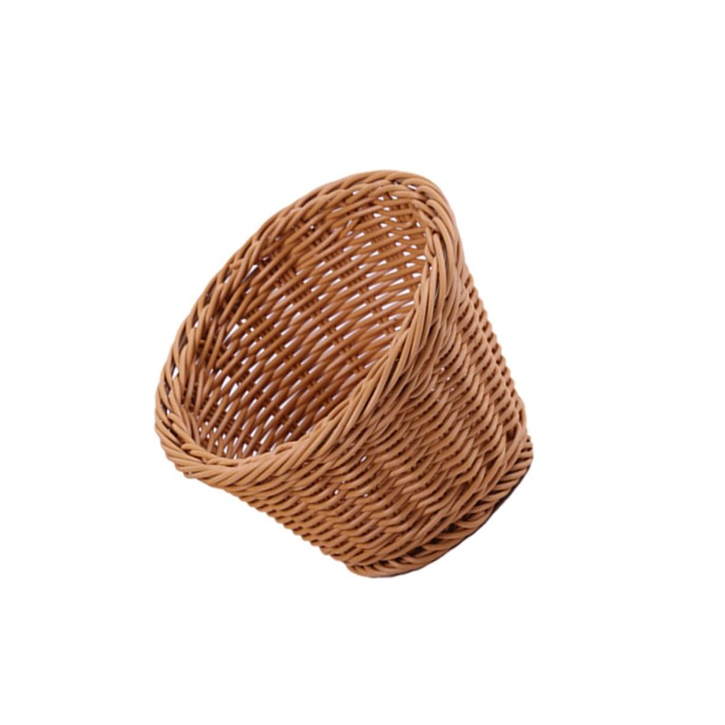MAGICLULU Simulated Rattan Storage Basket Plastic Vegetable Basket Fruit Container