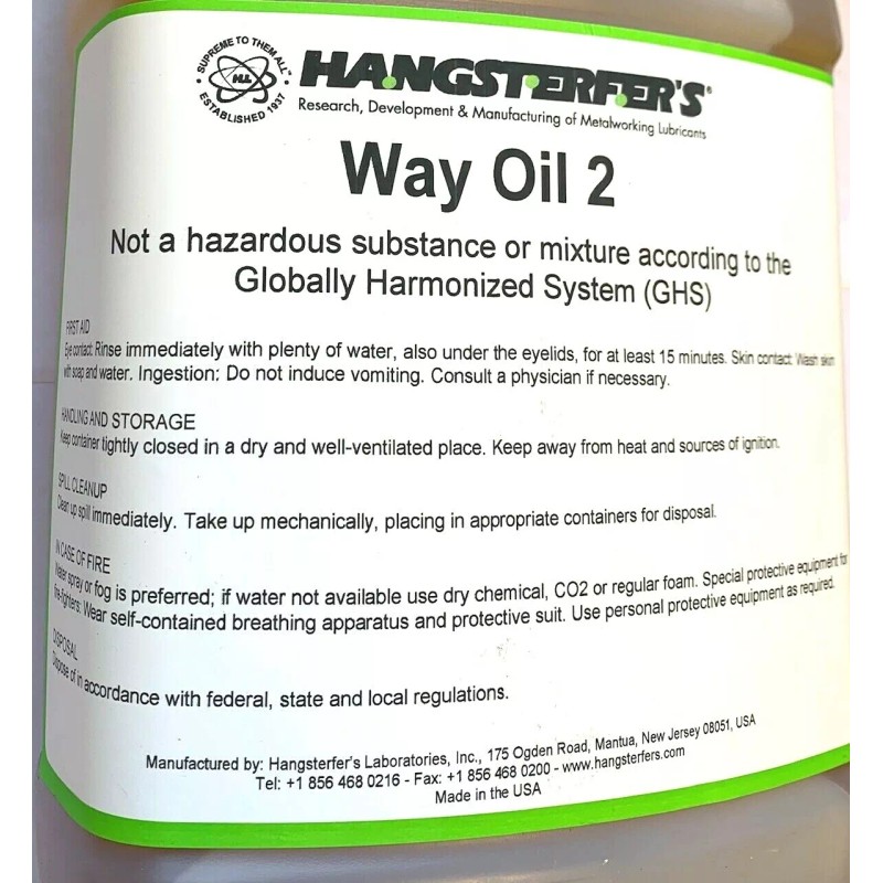 HANGSTERFER'S WAY OIL 2 LUBRICATION & LUBRICITY - GALLON CONTAINER