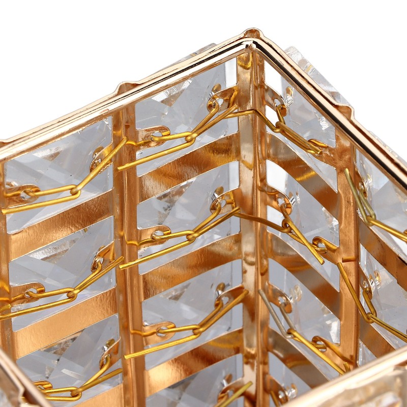 European Style Crystal Storage Box Crystal Jewelry Trinket Box Square