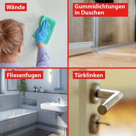 Mellerud MELLERUD Schimmel Stopp Aktivgel | 1 x 90 ml | Chlorfreies Gel gegen Schimmel, Bakterien und Viren auf fast allen Oberflächen im Innen- und Außenbereich