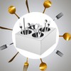 WUPYI 4-Hole Stainless Steel Flatware Cylinder Holder Commercial Flatware Silverware