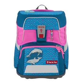 Step by Step LED Neon Pull-Over for Space; 2-in-1 Plus, Cloud School Bag, Reflector Cover with LED Light Effect for More Visibility, Pink, Pink, Neon Striped