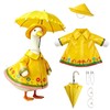 KOSMUSMO 3 Pcs Raincoat Porch Goose Outfits for 23 Inch