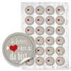 Logbuch-Verlag Schön Dass Du Da Bist Stickers, 4 cm, Various
