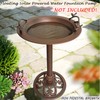BSTGIFTS Metal Bird Bath - Cast Iron Birdbath 28.5" H,