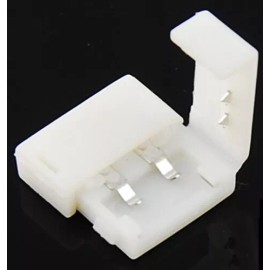 Unbranded/Generic 10pcs 10mm 2-pin Solderless Clip Coupler Connector for 5050 LED Strip Lighting