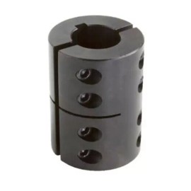 Aftermarket 1" Keyed 2 Piece Split Clamp Coupling with Set Screws - Black Oxide Steel*
