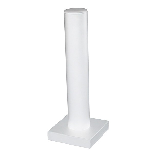 cBox White Leatherette Vertical Bracelet Display Column (4 5/8” x