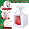 Whaline 20Pcs Candy Apple Boxes with Bling Stick Hole Set