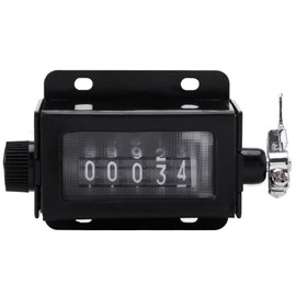 Mechanical Digit Counter 5 Digit Pull Count Counter Rotary Knob Resettable Counter Black with Spring
