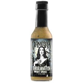 Hellfire Hot Sauce Vampira XXX Embalmination - Green Salsa Verde Gourmet Hot Sauce With Carolina Reaper Peppers, 5 oz.
