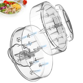 SURETIVIAN Chicken Shredder Tool Twist, 7.59” Clear Handheld Meat Shredder with Detachable Ergonomic Handle, Small Visible Kitchen Tools for Shred Chicken Pork Beef(2025 New)