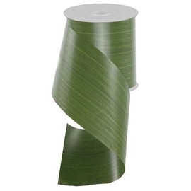 Variegated Moss Green Leaf Ribbon - 4 1/4" x 50 Yards, Ti Leaf Aspidistra Waterproof Ribbon, Wedding, Spring, Floral Arrangement, Holiday Decor, Christmas, Wreath, St. Patrick's Day, Easter