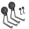 3-H Heavy Duty Magnet Garage Hooks 2 Pack, Extra Large