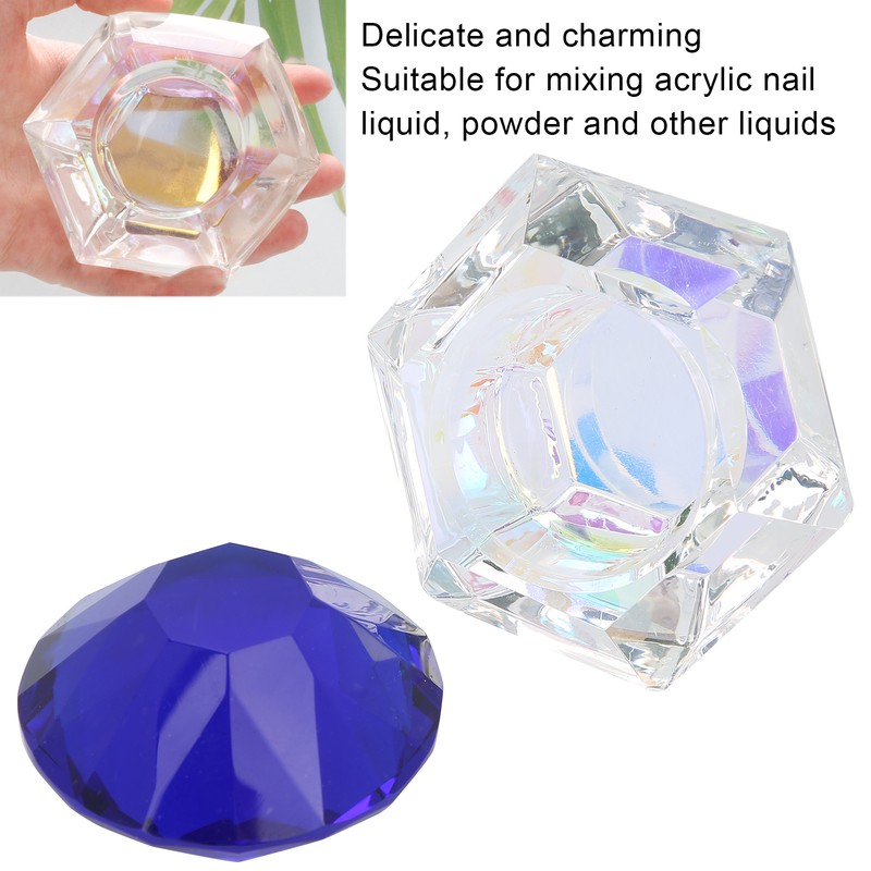 Nail Art Acrylic Liquid Powder Bowl Dish Portable Nail Liquid
