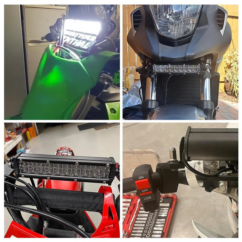 Headlight LED Light Bar Kit USB Switch for CRF110 KLX110