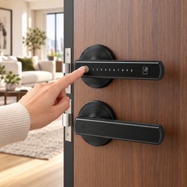 Smart Door Lock for Home & Office – Fingerprint, App & Passcode Keypad Access for Compatible Doors