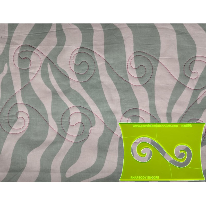 Parrs Rhapsody Encore Floral Free Motion Quilting Ruler for Domestic