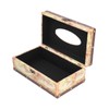 Tissue Box Organizer Composite Wood Leather Rounded Edges Premium Texture