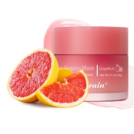 ARCHIDATE Lip Sleeping Mask - Grapefruit Lippenpflege Lippenmaske - Feuchtigkeitsspendende Lippenbalsam - Lip Balm Lippenmaske Overnight - Reduzieren Feine Linien Lippen Peeling Lip Scrub (ROT)