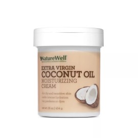 NATURE WELL Extra Virgin Coconut Oil Moisturizing Cream for Face, Body, & Hands,